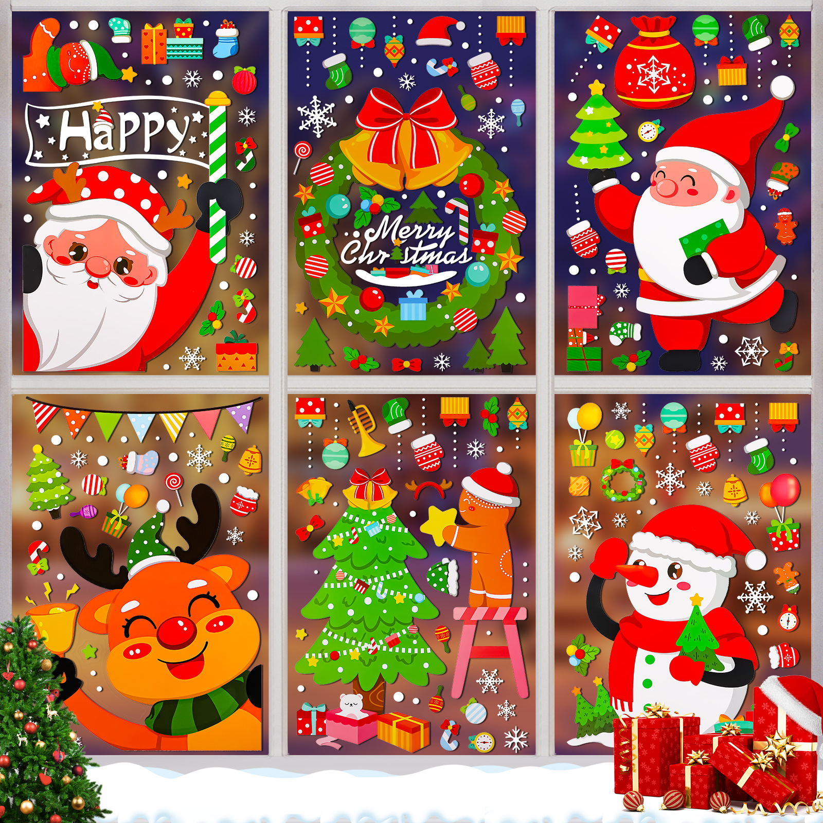 Removable Christmas PVC Static - Snowflake Window Decal avis et prix