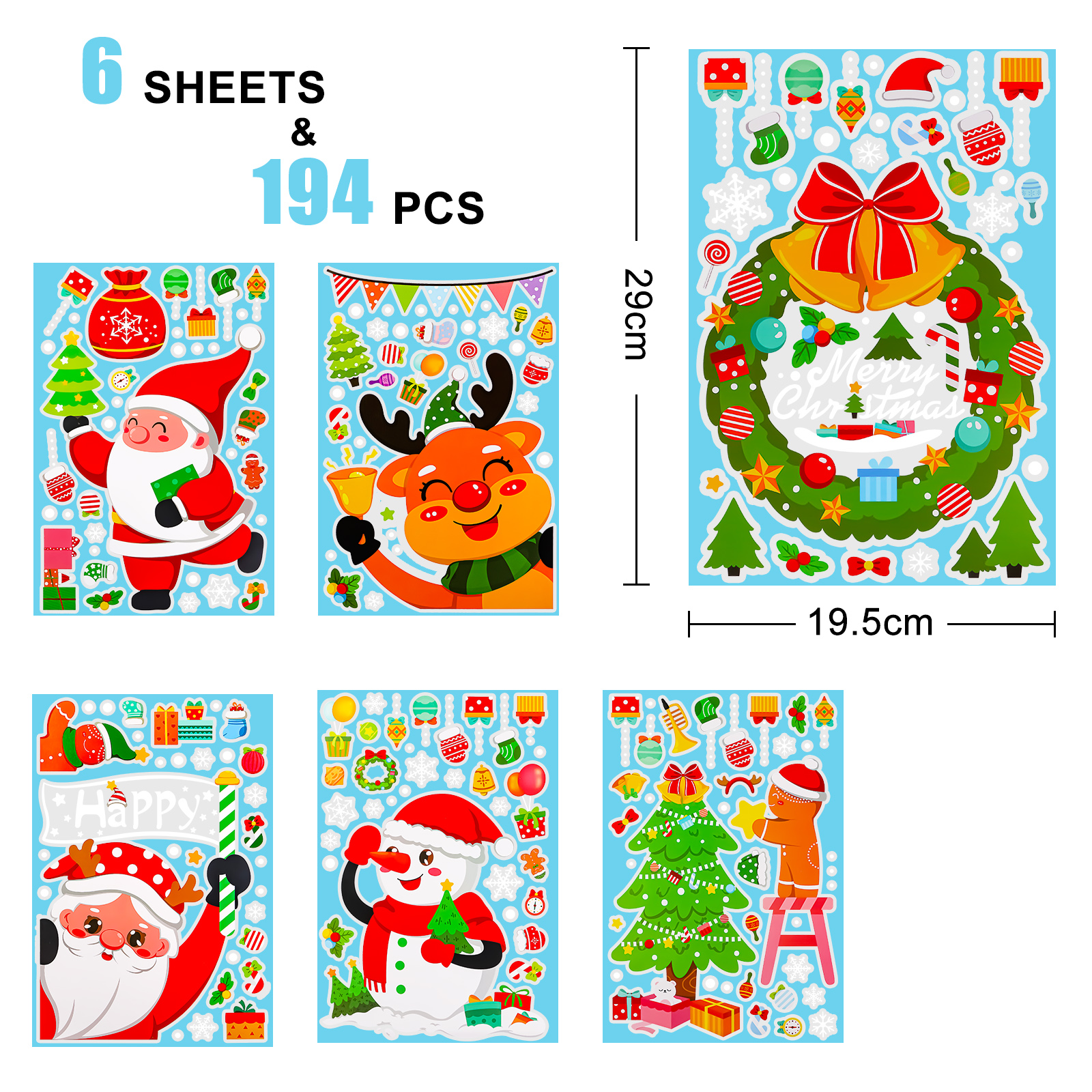 Removable Christmas PVC Static - Snowflake Window Decal avis et prix