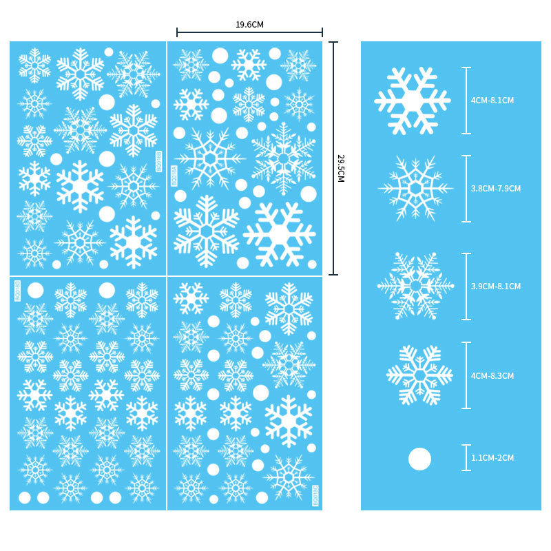 Removable Christmas PVC Static - Snowflake Window Decal avis et prix
