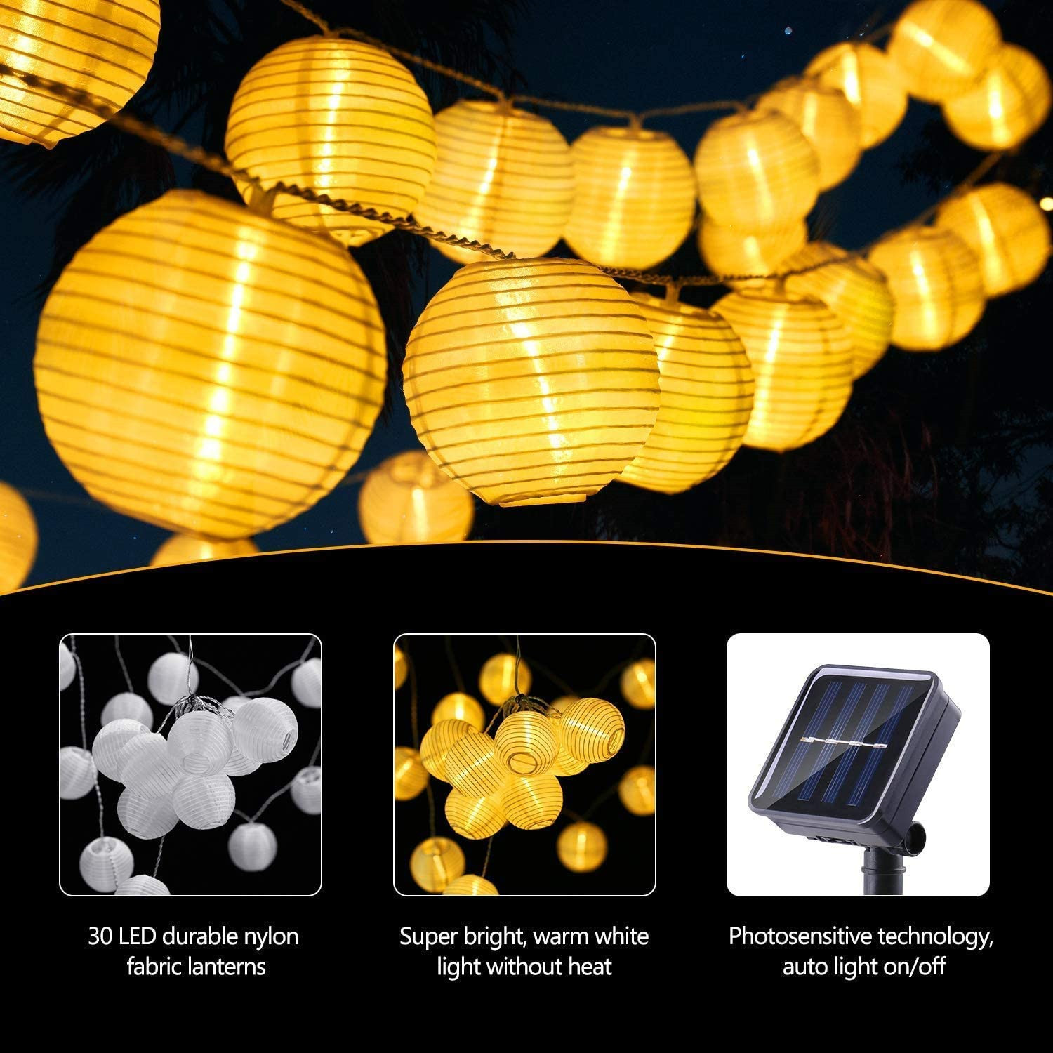 LED Solar Lantern String Light - Christmas Lights Outdoor avis et prix