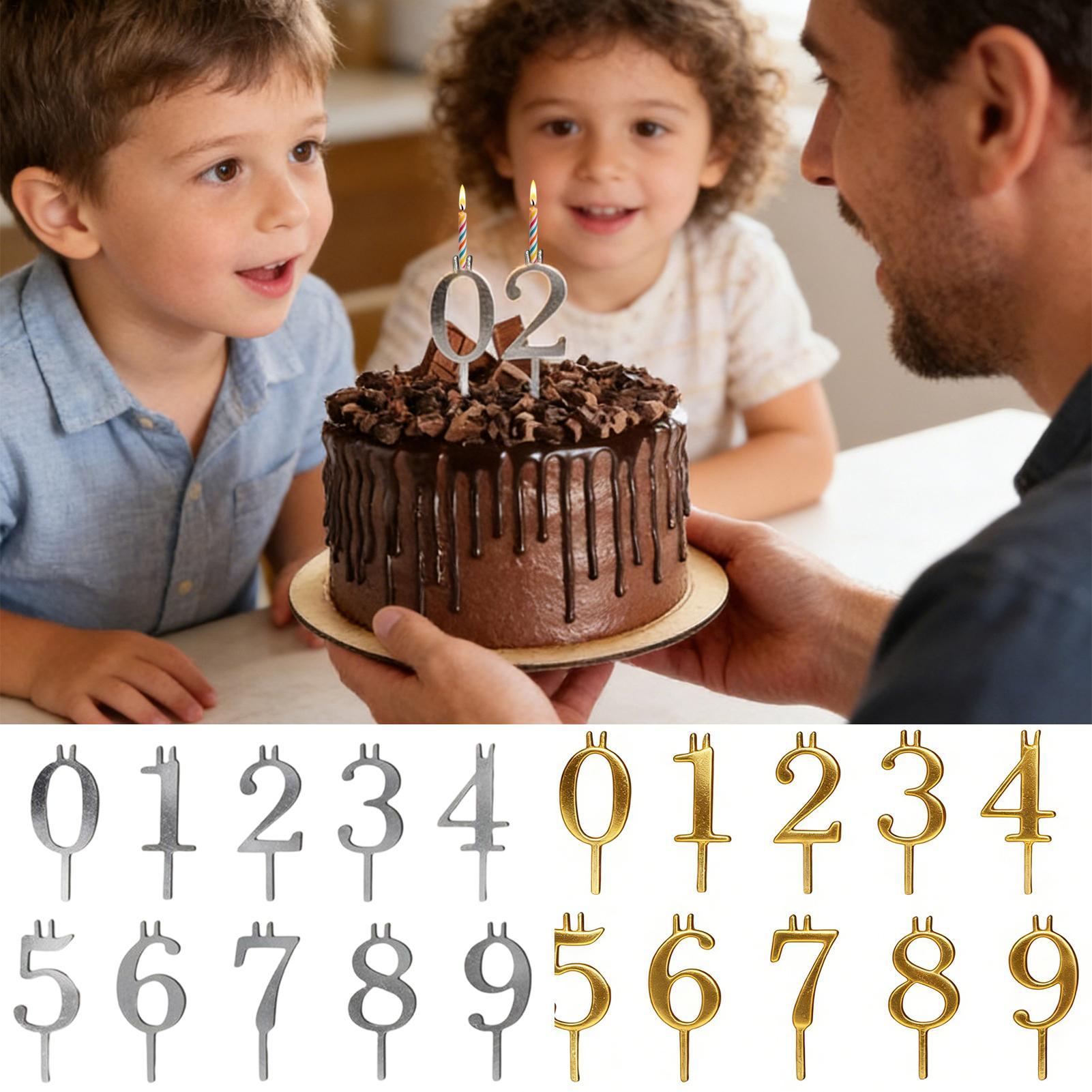 10pcs 0-9 Number Cake Toppers  - Holiday Candle Set avis et prix
