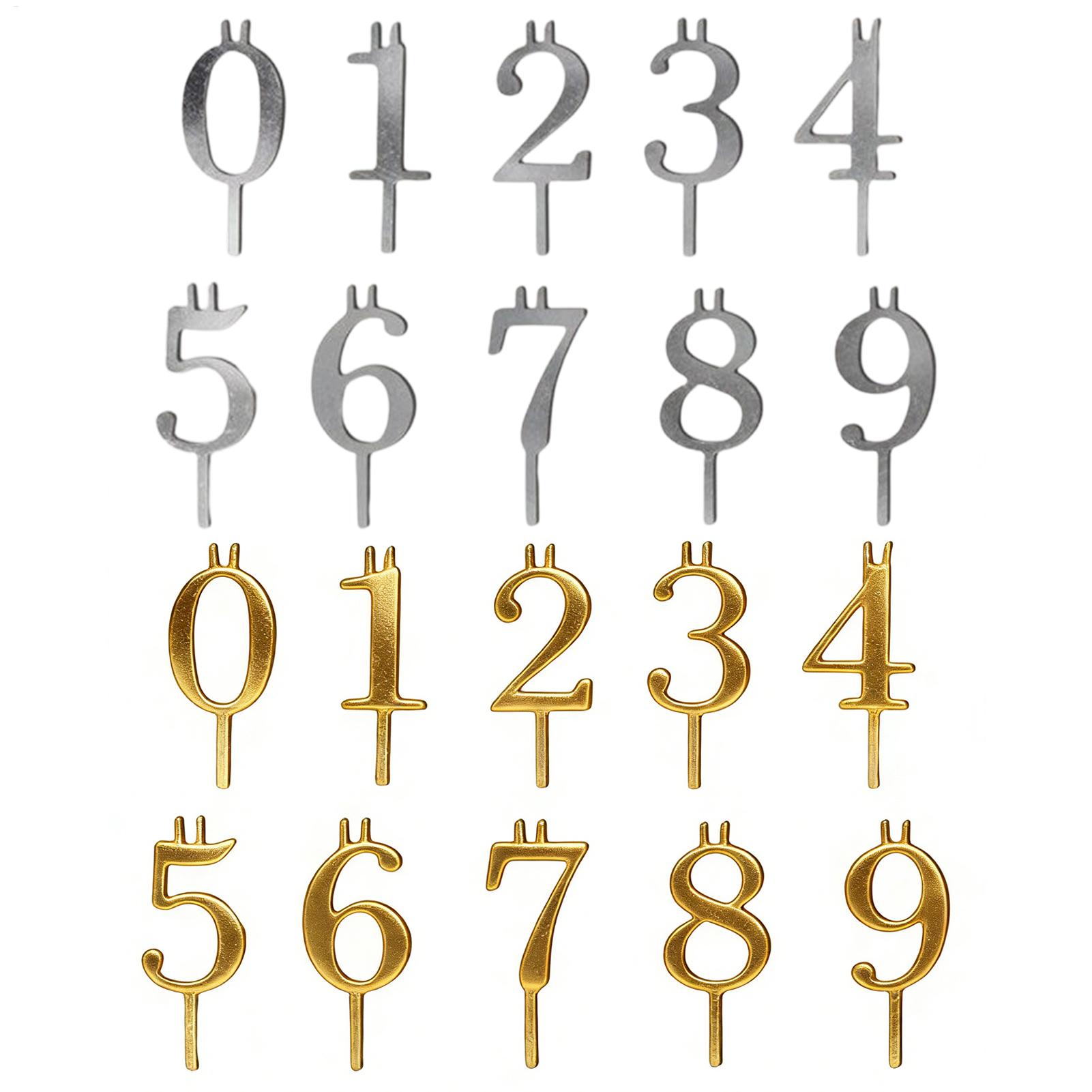 10pcs 0-9 Number Cake Toppers  - Holiday Candle Set avis et prix
