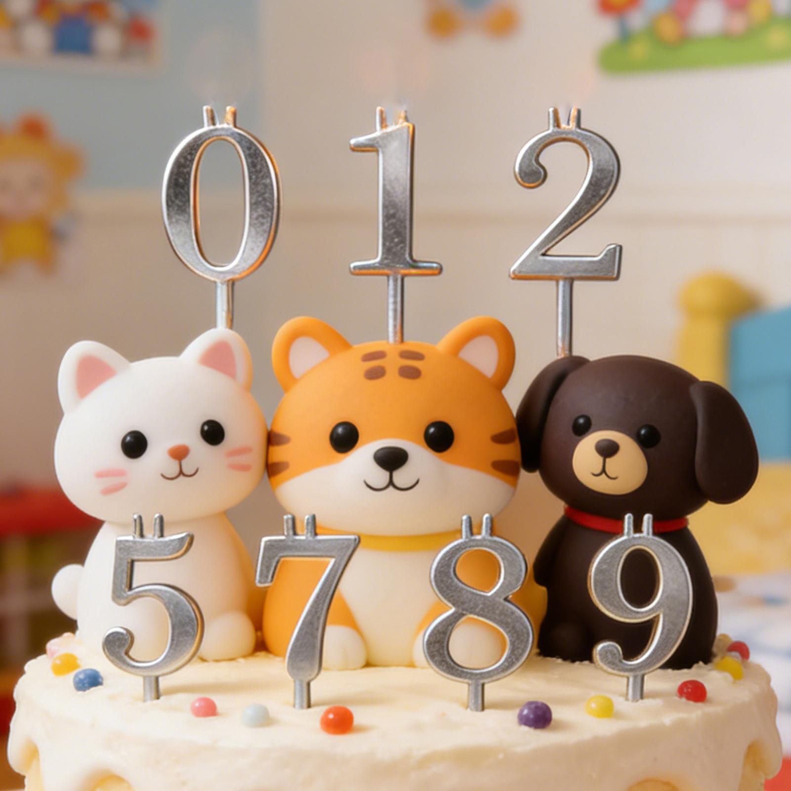 10pcs 0-9 Number Cake Toppers  - Holiday Candle Set avis et prix